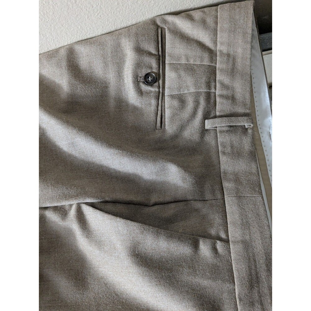 Talbots Windsor Italian Flannel Wool Camel Wide Leg Trouser 16 - Picture 3 of 6
